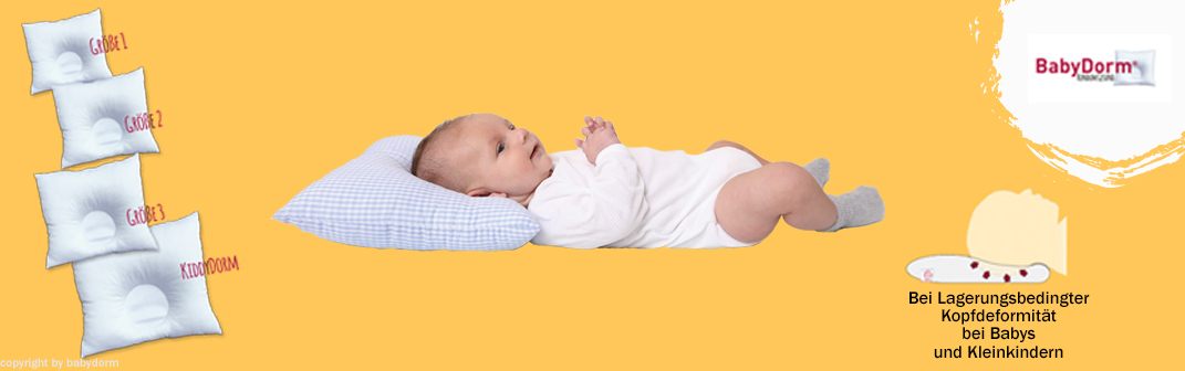 Bei verformtem Kopf im Babyalter. Kopfasymmetrie.Im Falle einer bereits vorhandenen, lagerungsbedingten Kopfasymmetrie ist die Auswahl der richtigen Kissengröße und die therapeutische Begleitung entscheidend für den Heilungsprozess.100% natürliche Baumwolle und ohne künstliche Weichmacher.