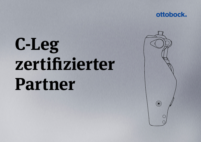C-Leg zertifizierter Partner - Zertifizierungsplakette by Ottobock
