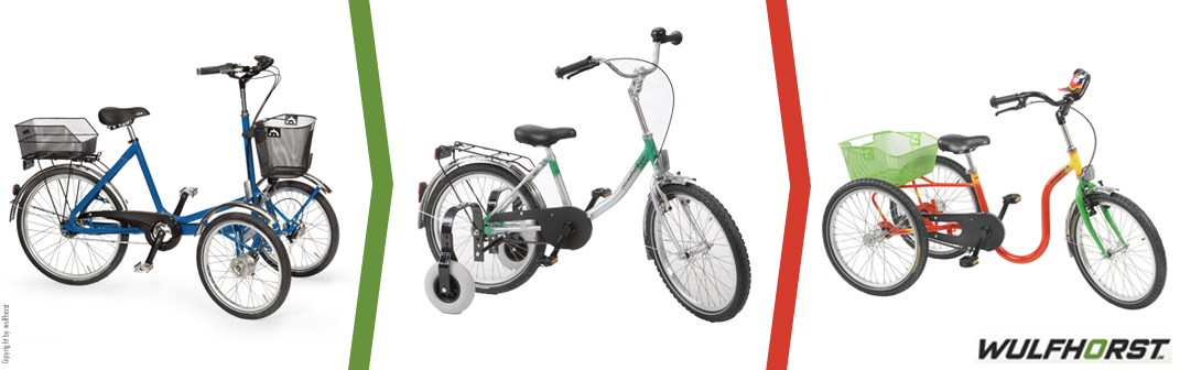 Therapieräder helfen Kindern mit Körperbehinderungen beim Fahradfahren und geben ihnen Sicherheit und Stabilität. Wulfhorst bietet bei den Reharädern viele verschiedene Modelle an und glätzt mit ausgesprochen guter Qualität, um möglichst beschwerdefrei Fahrrad fahren zu können.