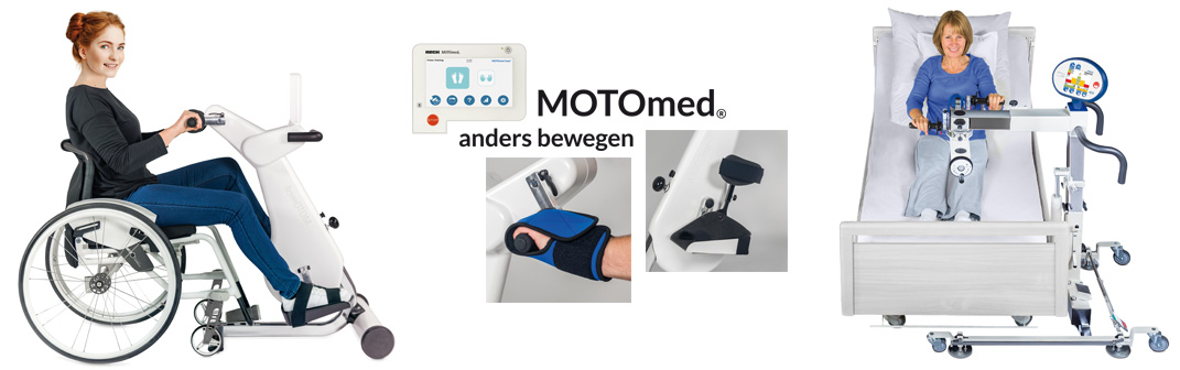 MOTO-med by Reck: Kombinationstrainer für Arme und Beine für den Rehasport zuhause. Für Fußgänger, Rollstuhlfahrer und das Training im Bett geeignet. Kontaktlos zuhause trainieren. Jetzt im reha team Mais kostenlos und unverbindlich testen!